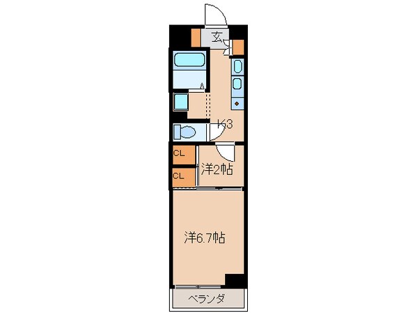 シャルマン上ノ宮の物件間取画像